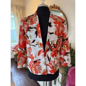 Orange floral Kasper blazer size 6P